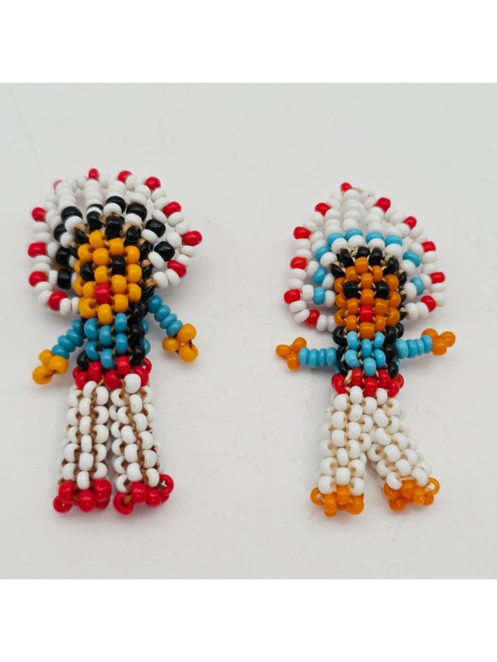 Beaded Native-Inspired Figurine Multicolor Glass Beads For Crafts Decoration 2"